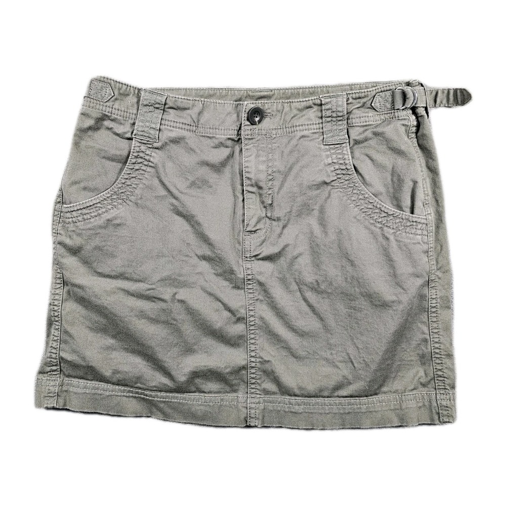 Athleta Womens 6 Olive Green Utility Adventure Skirt Organic Cotton